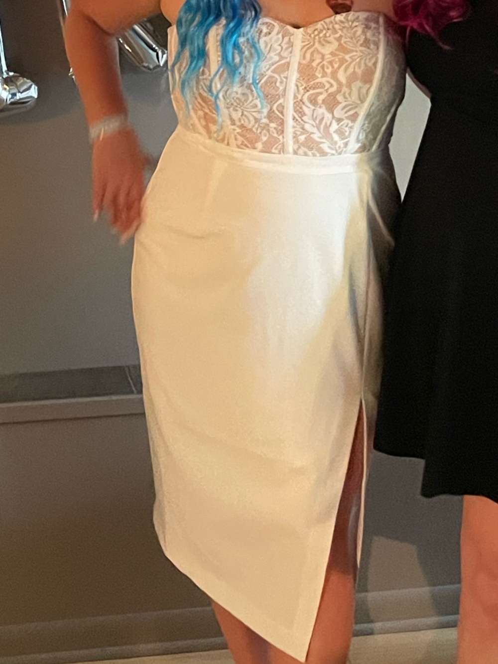 City Chic Perfect Date Strapless White Dress